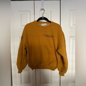 Pull&Bear Mustard Crewneck Sweater